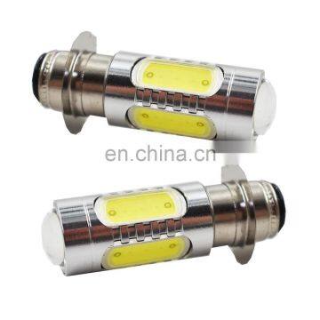 2pcs Xenon White 6000K H6M P15D ATV Motorcycle COB LED Headlight Bulbs For Honda Kawasaki