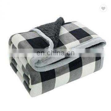 100% Polyester Sherpa Flannel Blanket Two Sides Brushed Cozy Fleece Throw photo-6