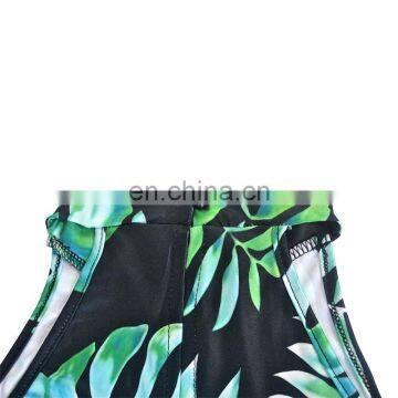 Large Size Women's Sleeveless Floral Chiffon Printed Sexy Dress photo-5