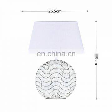 European Style Retro Desk Lamp Hand-carved Design White Ceramic Table Lamp for Hotel Bedroom photo-6