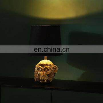 Novel Monkey Head Decoration European Antique Gold Retro Desk Lamps for Indoor photo-6
