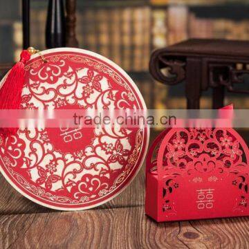 Chinese Traditional Style Custom Wedding Lovely Paper Candy Box