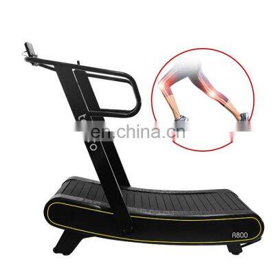 Curved treadmill & air runner gym exercise equipment with best selling eco-friendly running machine without electric