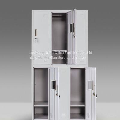 Six Door Steel Locker Storage Cabinet Gray Color H1850XW900XD450MM Wardrobe Cabinet photo-2