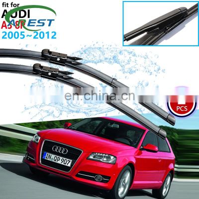 for Audi A3 8P 2005~2012 Car Wiper Blades Front Windscreen Windshield Wipers Car Accessories Stickers 2006 2007 2008 2010 2011