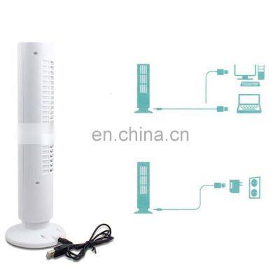 USB Bladeless Desk Fan Mini Portable Cooling Air Tower Fan photo-4