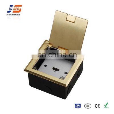 JS-DC120 Brush Stainless Box Multi-Media Floor Socket Boxes
