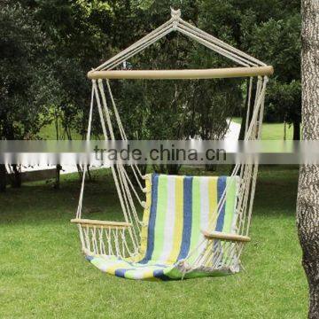 Cotton Fabric Hammock Chair, Tree Hanging Swing Outdoor Indoor