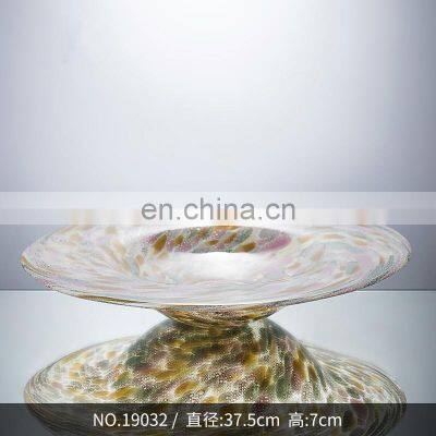 Hand Blow Luxury Glass Compote Decoration Animal Leopard Amber Vase photo-2