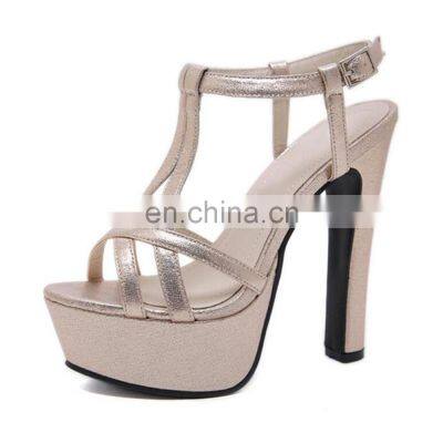 women elegant design roman style glitter platform pumps heels sandals shoes made in Pakistan