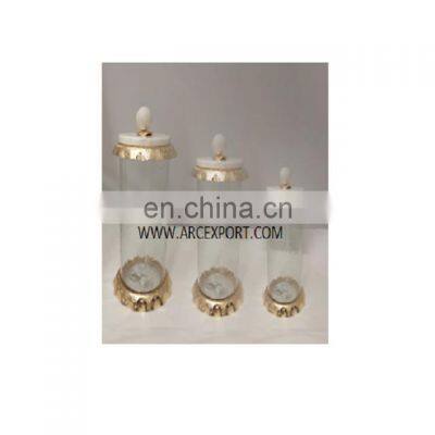 Fancy Glass Gold Canister photo-2