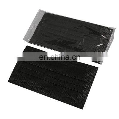 Dustproof Non-woven Medical Adults Fashion Face Masks Full Protective Disposable Black photo-5