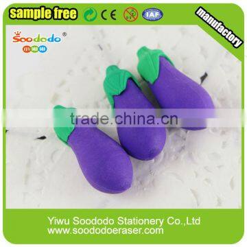 eggplant shaped eraser kids stationery set