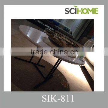 2014 new model metal white toped and stainless steel coffee table