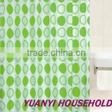 green shower curtain hookless shower curtain