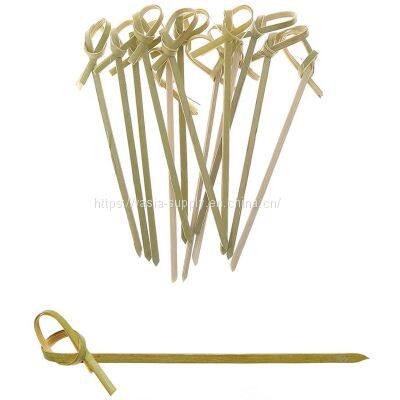 Bamboo Knot Skewers 9cm Food Picks disposable flower bamboo stick