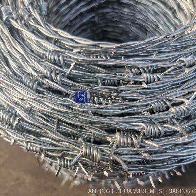 Galvanized Steel Barbed Wire, Hot Dipped Galvanized Barbed Iron Wire, Double Twisted Barbed Wire