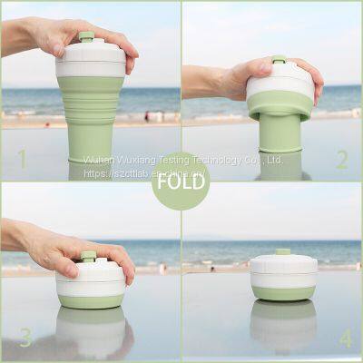 Silica Gel Folding Cup export EU CE/LFGB