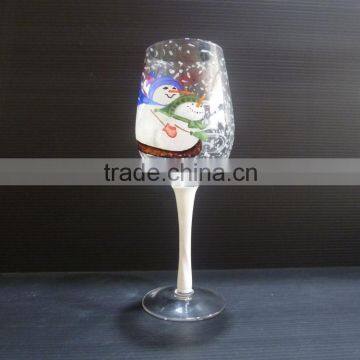 450ml hand-painting snowman wine glass