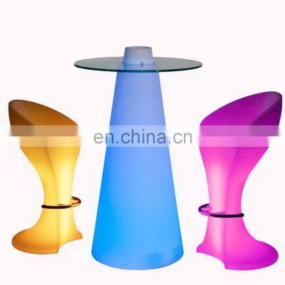 wireless illuminated party bar table modern glowing coffee shop night club plastic tables led ktv chairs music bar table sofa