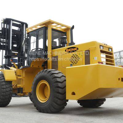 BENE 20ton Articulated Rough Terrain Forklift 20T 4X4 Off-road Forklift Truck ROPS photo-3