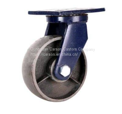 6'' Top Plate Cast Iron Trolley Wheels (700kg)