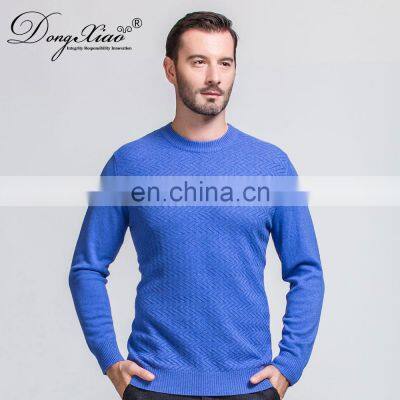 2024 Europe Style Business Thick Crew Neck Cashmere Knitted Sweater Men