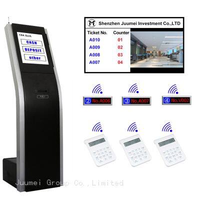 Multi-service queue management system vending kiosk touch lcd machine