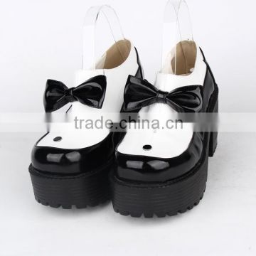 8 CM classical mixed color bow lolita shoes