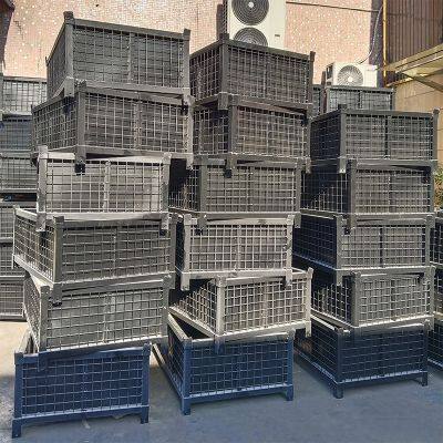 Warehouse Steel Logistics Crate Fixed Foldable Stackable Available photo-2