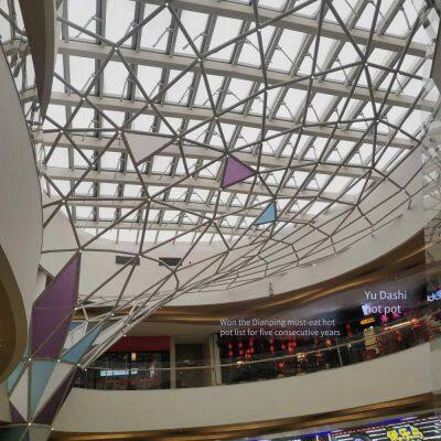 Decorative Stainless Steel 304# Spherical Grid Structure, Glass Roof for Exhibition Hall Lobby, Glass Roof for Hospital, Shopping Mall and Wanda Atrium photo-3