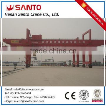 Loading And Unloading 50Ton Rubber Tyre Container Gantry Crane