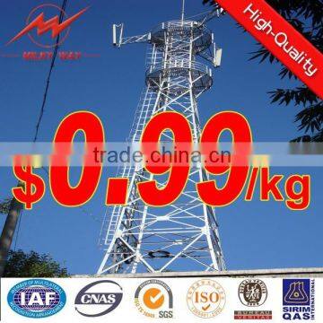 Galvanized telecom tower,new designed telecom tower