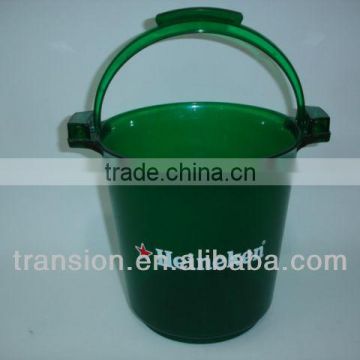 Bar accessory plastic beer buckets with portable handle