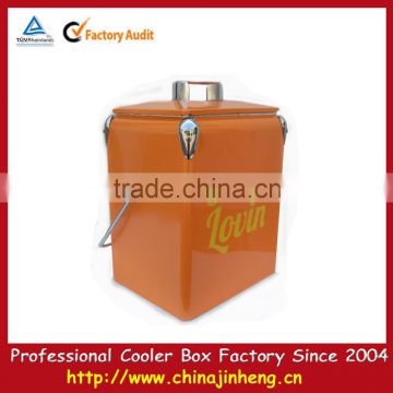 picnic,fishing,camping and BBQ portable metal cooler box