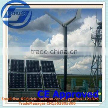 4kw wind solar hybrid system, wind power generator and solar panel