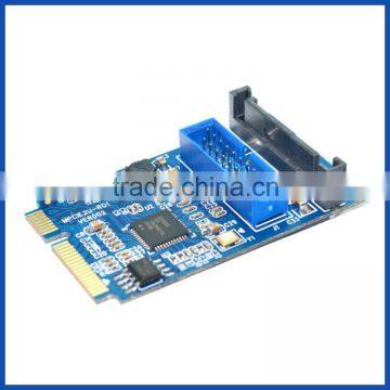 Mini pcie PCI-Express to USB 3.0 19pin Header converter Card adapter