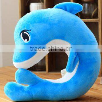 plush animnal nap pillow/plush dolphin nap pillow/plush animnal guard U pillow