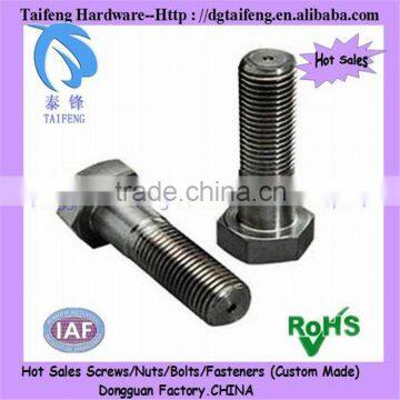 M12 partial thread stud bolts with nickel plated