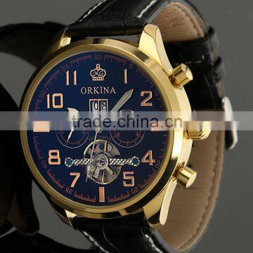 WM373 Skeleton Automatic Custom Logo Watch Rose Gold Stainless Steel Watches