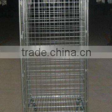 foldable nesting roll container, zinc plate