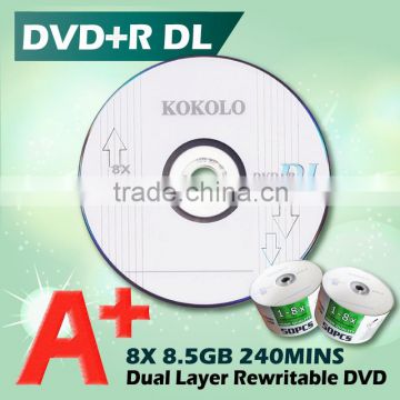 TAIWAN A+ DVD+R D9 8.5gb high capacity dvd discs