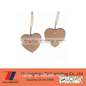 Wholesale custom printed paper heart tags