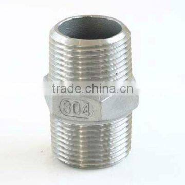 Stainless Steel Screwed Pipe Fittings Hex Hose Nipples