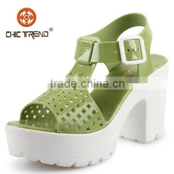 2016 latest design sexy girls sandals plastic pvc jelly shoes wedding dresses melissa shoes