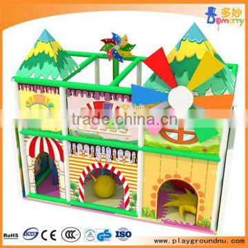 Amusement Guangzhou village theme soft indoor playground equipment small play gym for kids