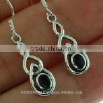 Celtic Knot Earrings w Black Onyx, e299