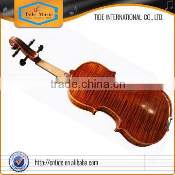 Flamed violin fiddle with case, excellent violin outfit, ready to play
