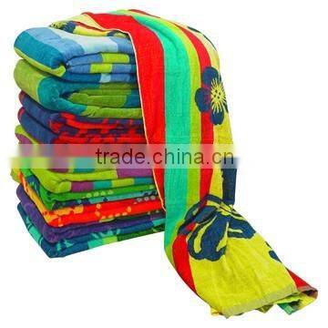 China oem 100% cotton printed beach towel