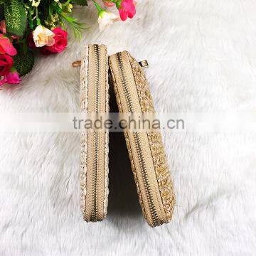 High Quality Long New Fashion Mix Colors Women PU Linen Cluth Wallet Famous Brand Designer Bag Purse Wallet photo-6